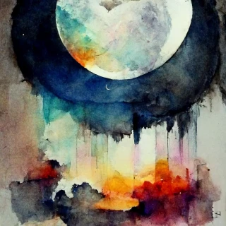 抽象的, 月亮