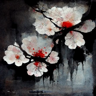 樱花, 日本的, 恐怖, 抽象的